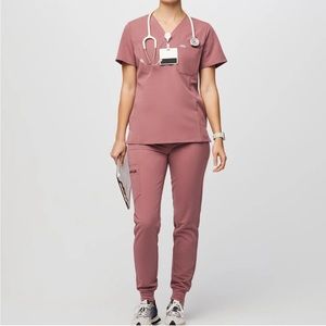 Figs Mauve Medium Catarina jogger set